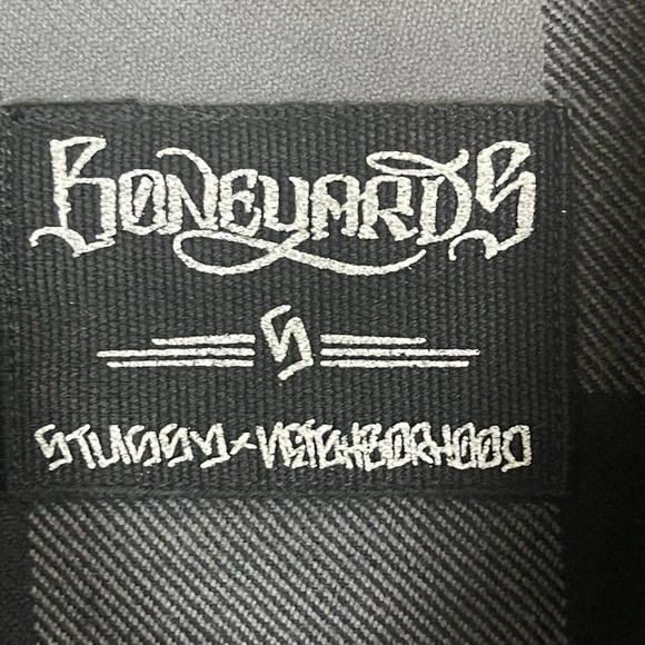 Stussy‎ x Neighborhood Boneyards Short Sleeve Button Up Shirt Mens S Checkered - Picture 7 of 12